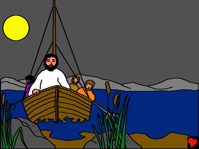 Os que estavam no barco adoraram a Jesus,