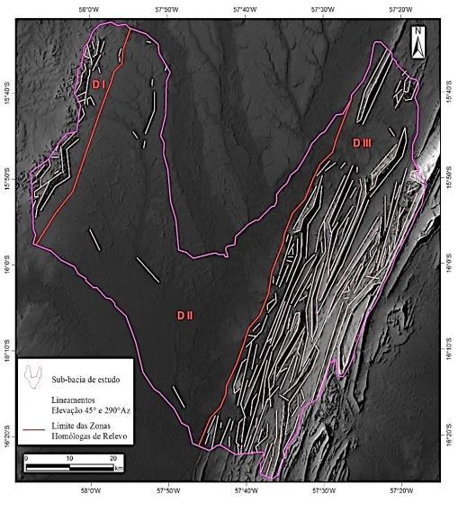 preferenciais de fraturas e falhas descritas na geologia regional da área e identificadas nos lineamentos de drenagem