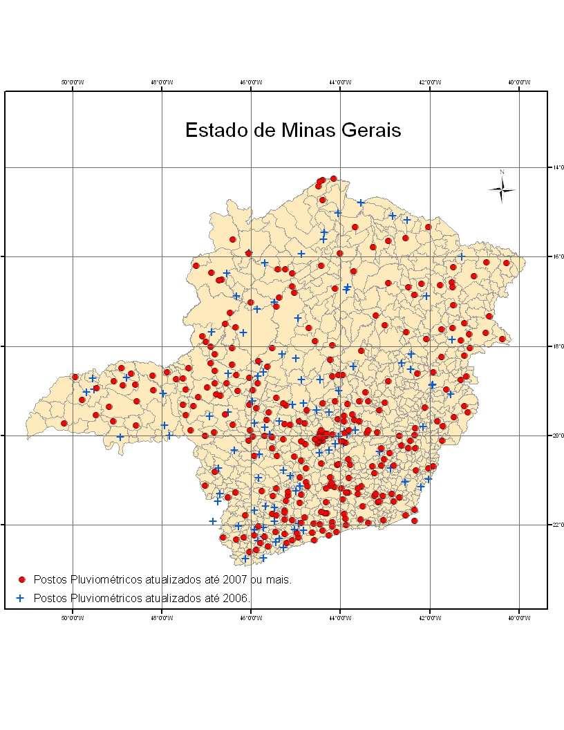 para o desenvolvimento dos trabalhos, séries históricas de dados pluviométricos com no mínimo 15 anos de dados diários.