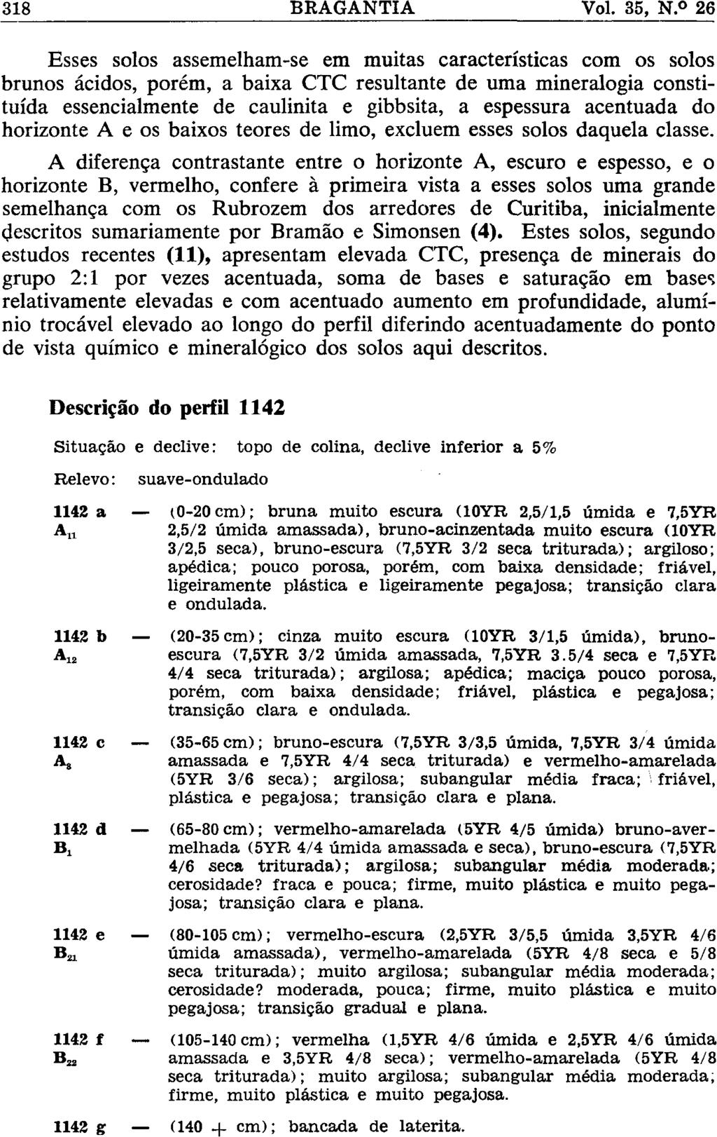 Esses solos assemelham-se em muitas características com os solos brunos ácidos, porém, a baixa CTC resultante de uma mineralogia constituída essencialmente de caulinita e gibbsita, a espessura