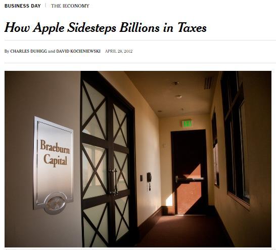 Casos práticos Apple, NYT, April 2012 http://www.nytimes.