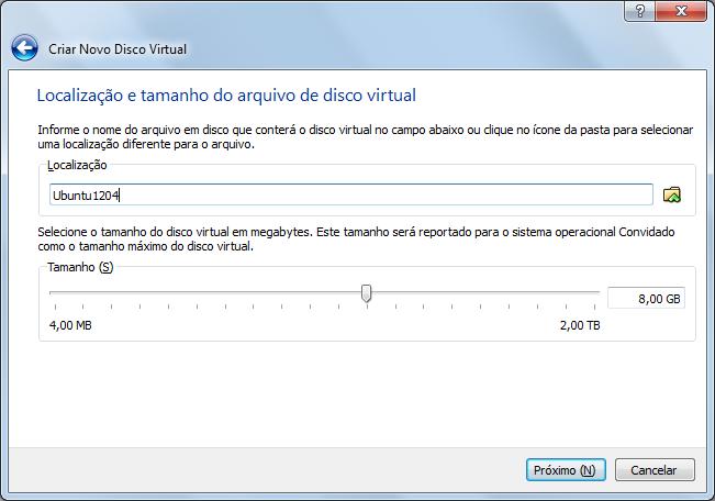 Virtual Box (Criando uma VM) Aqui vamos alterar o