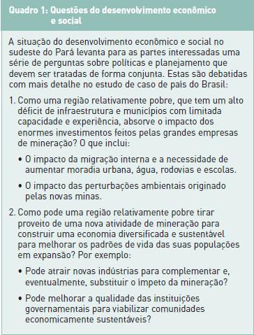Estudo de caso do Pará disponível para download em português http://www.icmm.
