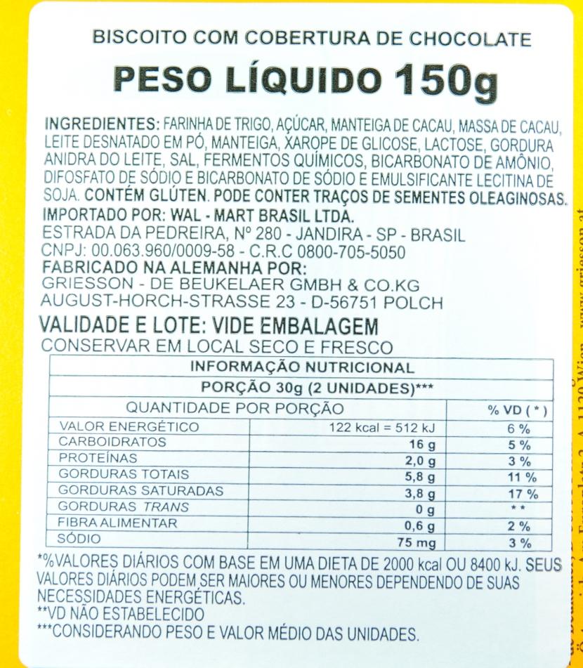 Nós compramos em uma loja de produtos importados aqui do nosso bairro, mas na embalagem vem a informação que o Choco