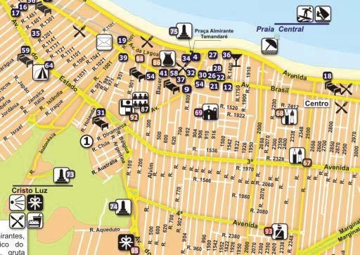 Os Mapas Turísticos no Brasil e no Exterior: Uma Análise Baseada Fig. 25 - Detalhe do mapa da cidade de Recife. Fig. 24 - Detalhes do mapa da cidade de Camboriú.