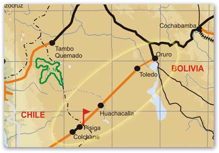 14 Rodovia Toledo Pisiga Eixo de Integração Interoceânico Central Grupo 5 Conexões do Eixo ao Pacífico: Ilo / Matarani - Desaguadero La Paz + Arica - La Paz + Iquique - Oruro - Cochabamba - Santa