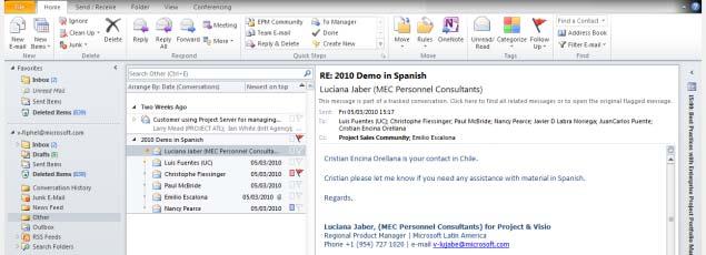 Versão teste do Office 2010 em PT Site oficial Office 2010 em PT Sugestões Farto de tentar encontrar todas as mensagens relacionadas na sua pasta A