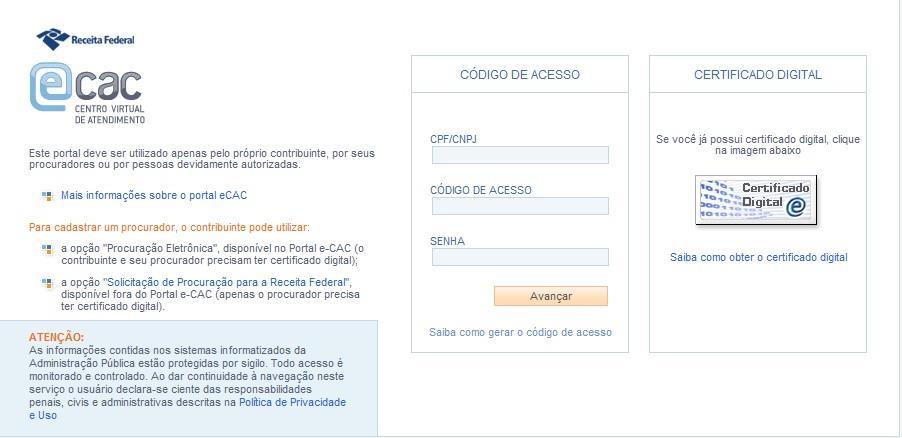 receita.fazenda.gov.br/ecac/publico/login.aspx>.