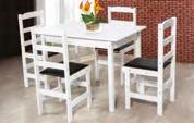 Cadeiras À VISTA R$ 539,00 OU 53,90 Kit de Cozinha Regina Cores: Branco ou Branco com Laranja