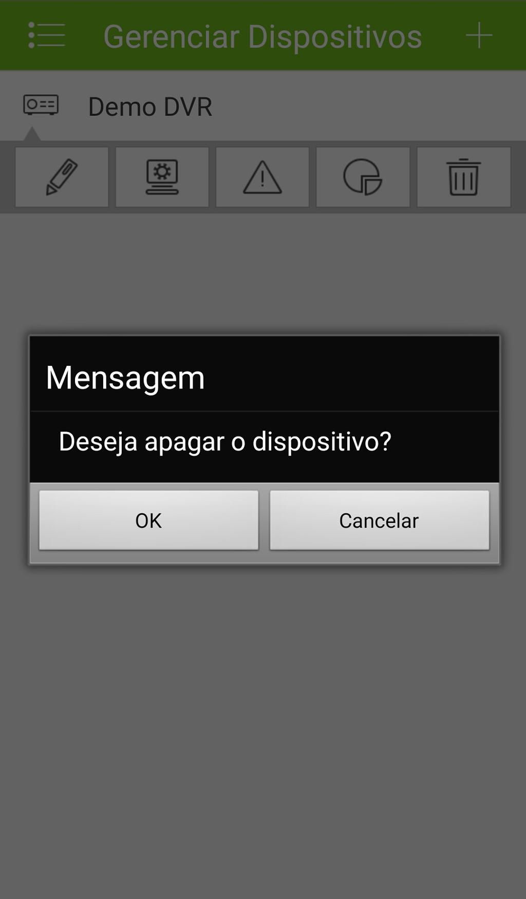 Deletar dispositivo Para deletar um dispositivo, observe os passos a seguir: Passo 1: na interface de Gerenciar o dispositivo, clique sobre o dispositivo que deseja editar.