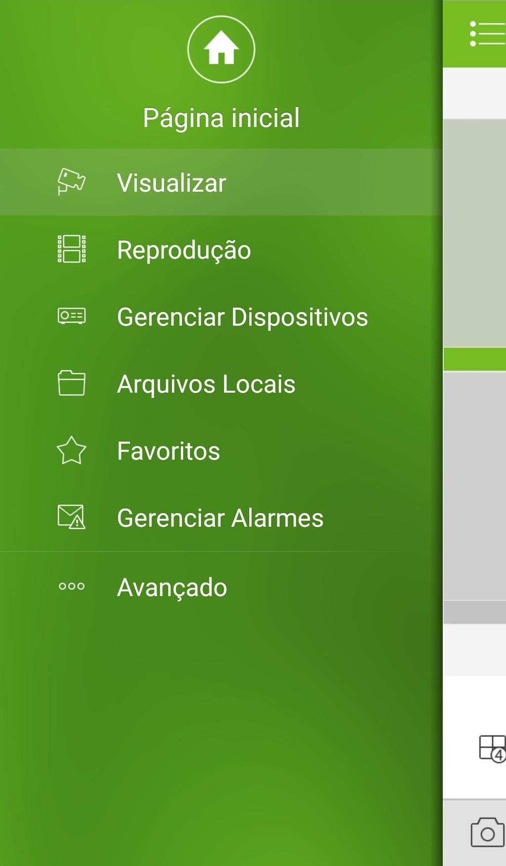 O usuário pode clicar sobre qualquer item do menu principal para acessar a função correspondente.