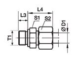 Acessórios para tubo hidráulico ISO (DIN 2 - cone º) DIN fittings ISO ( DIN 2/ carbon steel zinc plated CR(VI) - Free GE-R-ED Ligador rosca/tubo com anilha vedação ED Male BSPP thread - ED - coupling
