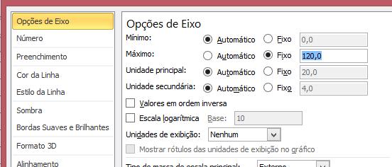 Construção do gráfico no Excel: - Gerar o