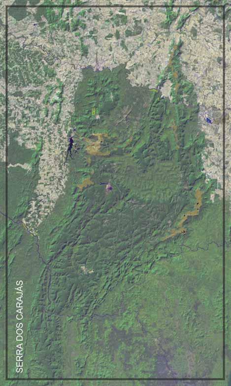 Registro Fotográfico Foto nº 1 Imagem de satélite da região amazônica da Serra do Carajás demonstrando a diferença do