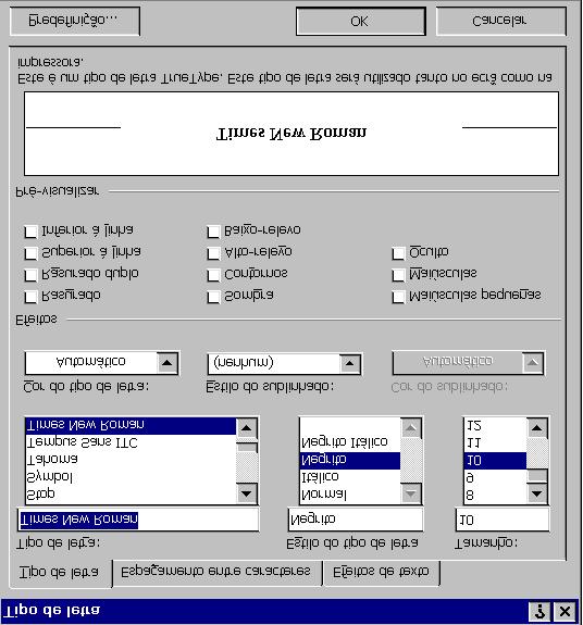 Capítulo 4- Formatação de Texto 4.1. Formatação de caracteres 4. Formatação de Texto Através do menu Formatar e da opção Tipo de letra é possível formatar os caracteres de um documento).