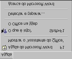 Capítulo 10- Obter Ajuda 10.Obter Ajuda O Word possui diferentes modos de acesso a Ajuda. Assim, para aceder à Ajuda pode: Premir a tecla F1. Escolher a opção Índices do menu Ajuda.