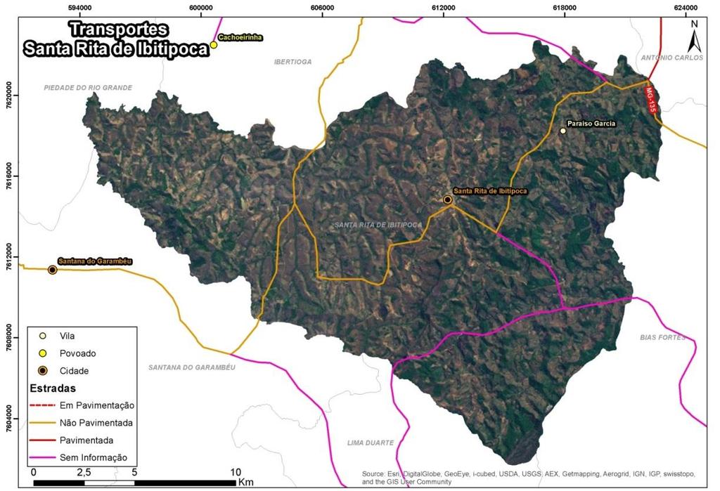 O acesso ao Município de Santa Rita de Ibitipoca pode ser feito pelas rodovias BR-040, a MG- 135
