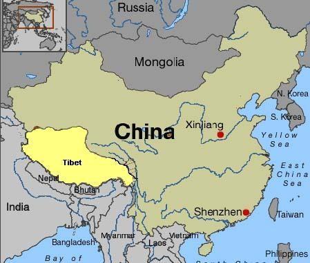 A questão do Tibete Alvo da expansão