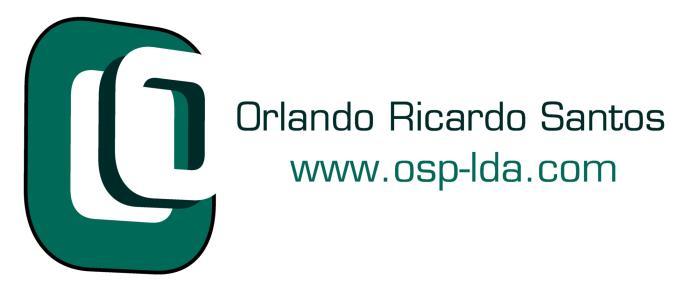 Orlando Ricardo Correia dos Santos Av. Dr. Raimundo Rodrigues, Nº 1473 2º Esq. - Sul 3885-412 ESMORIZ Tel / Fax ++351 256 755694 GSM ++351 91 9864982 E-mail: geral@osp-lda.