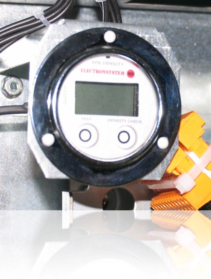 n. Densostato termocompensado O densostato permite monitorar a pressão do gás e gera um alarme que assinala a presença de baixa pressão.
