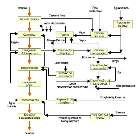 Processamento da Madeira (Processo Kraft): Produtos e Subprodutos Produção Brasileira de