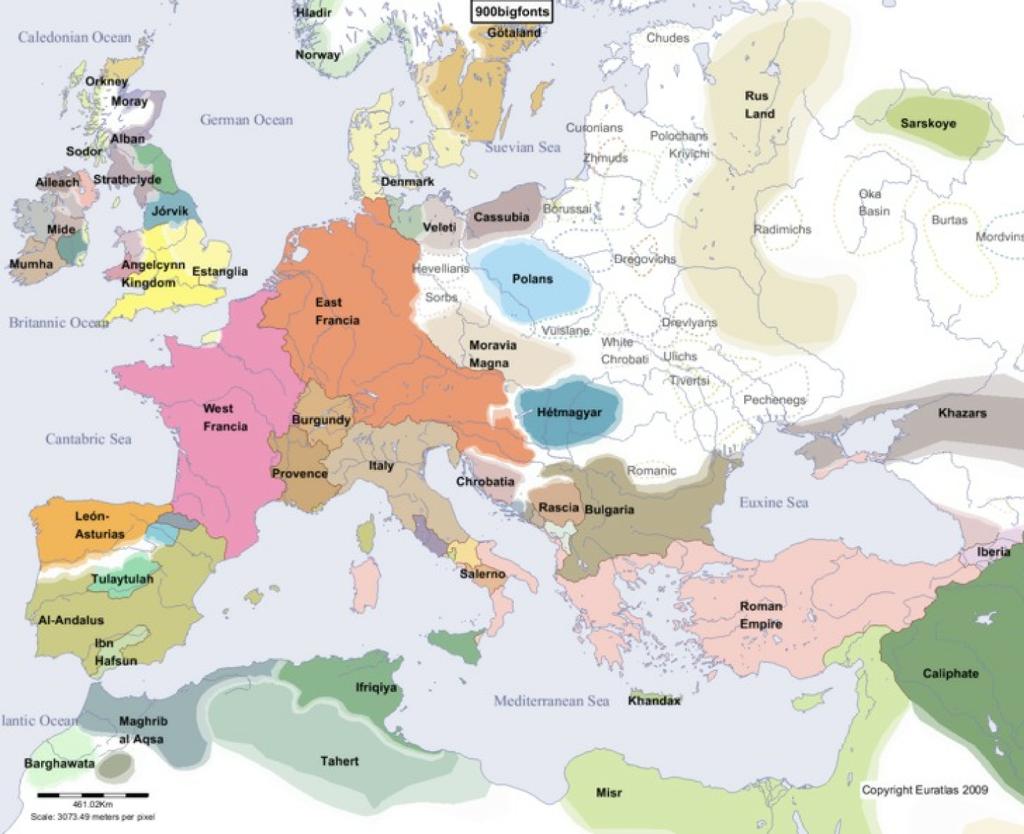 Risultati immagini per map of europe 900