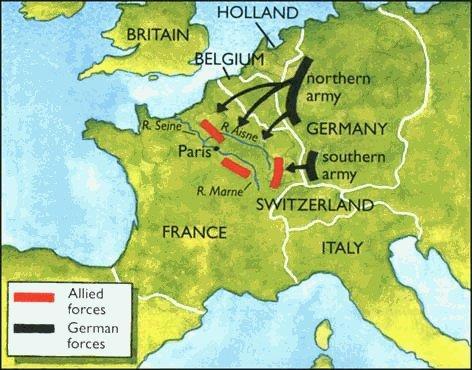 FASES DA GUERRA Guerra do Movimento (1914) O Plano Schlieffen - Alfred Von Schlieffen, Comandante do Exército alemão, previa que, em caso de guerra, seria