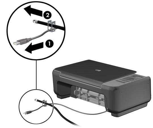 4. Utilize o suporte fornecido no kit, para prender outros dispositivos periféricos, colocando o cabo do