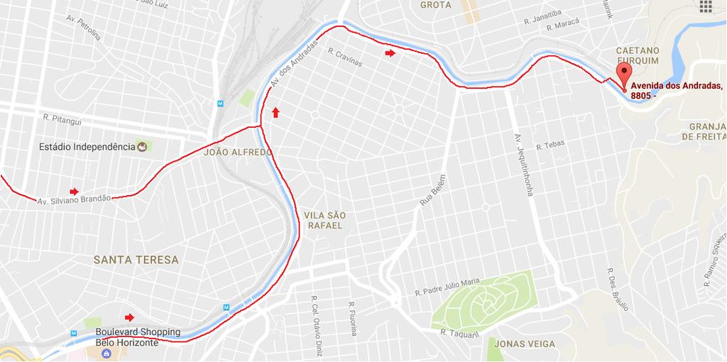 Mapa de Localização da ETE Arrudas. Obs1: Em caso de chuva a amostragem será realizada.