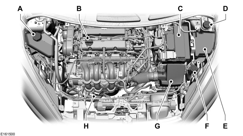 Manutenção H I Filtro de ar: Sem manutenção. Vareta de verificação do nível do óleo do motor 1 : Consulte Verificar o óleo do motor (página 150).