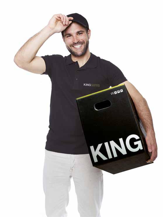 the king specialist KINGgates, opera com uma rede de instaladores profissionais especializados.
