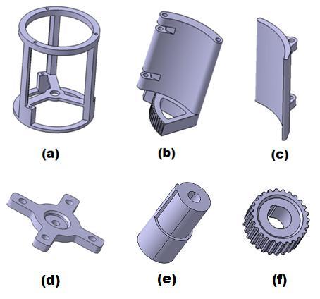 Na figura 35 apresentam-se as principais peças que constituem este sistema de compactação. Este mecanismo é dividido em duas partes.