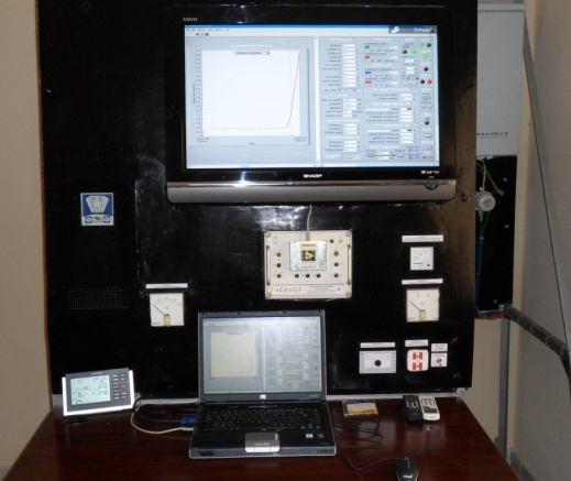 os sinais são adquiridos pela placa de aquisição de dados, que transmite os dados para o PC via USB. podem ser visualizados em tempo real em qualquer parte do mundo. Fig. 11. Software CASOL_v1p0. Fig. 10.