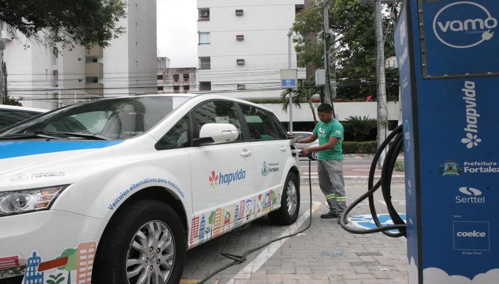 Compartilhamento de carros elétricos em Fortaleza 20 carros e