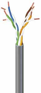 U/UTP Categoria 5e 200 MHz 4 pares e 2x4 pares (bainha de PVC ou LSZH) DESCRIÇÃO Estes cabos proporcionam excelentes características de transmissão, excedendo os requisitos da categoria 5e e com