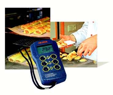 Controlo de Temperatura HI 935005 Termómetro profissional ideal para medição em fornos Com sensor tipo K, resistente à água e de grande precisão Gama de temperatura dupla, de -50 a 1350ºC Permite ser