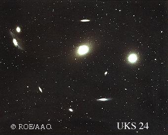 Observações: aglomerados Galáxias espirais são