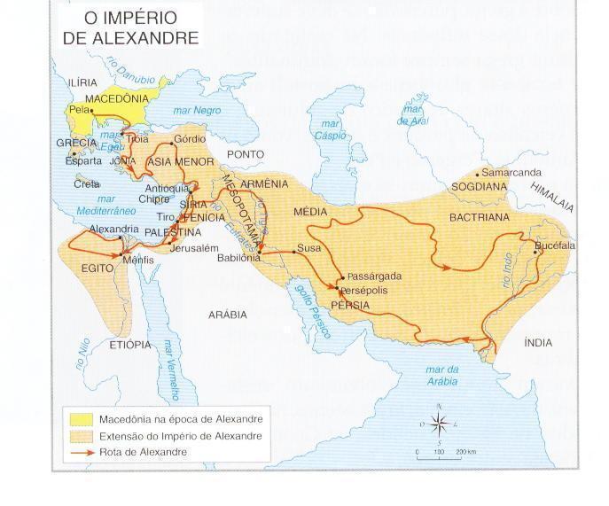 Período Macedônico ou Helenístico (338 146 a.c.) Aproveitando a fraqueza das pólis gregas, Felipe II rei da Macedônia aproveita e invade a Grécia, dominando-os na Batalha de Queronéia.