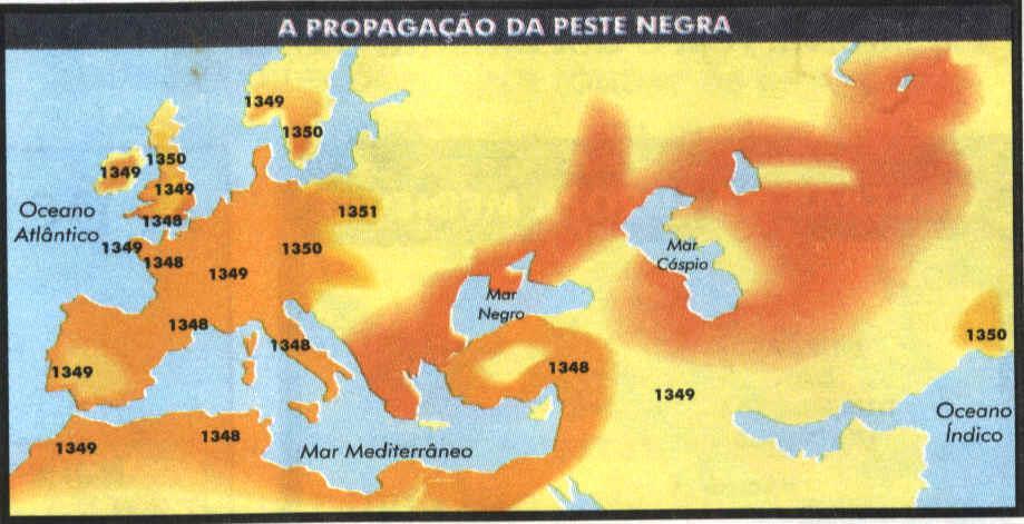 BAIXA IDADE MÉDIA - SÉC. XI - XV Peste Negra (1347 1350): Peste bubônica.