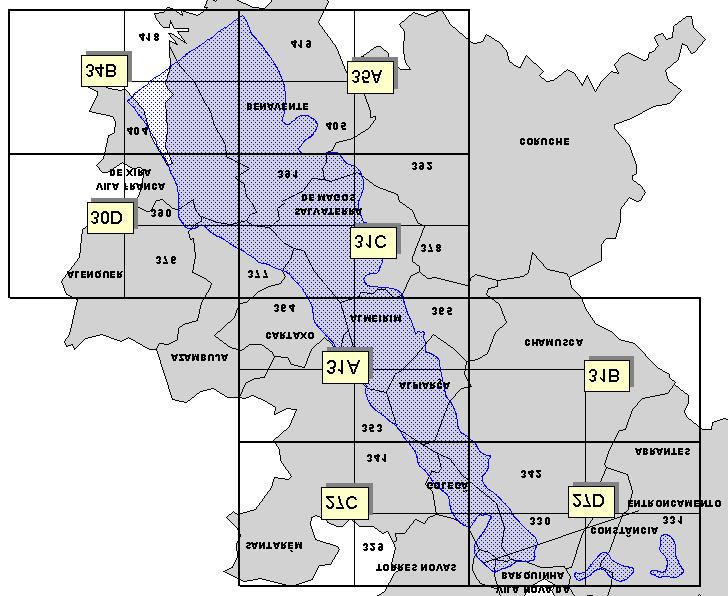 Identificação Unidade Hidrogeológica: Bacia do Tejo-Sado Bacia Hidrográfica: Tejo Distritos: Lisboa e Santarém Concelhos: Abrantes, Alenquer, Almeirim, Alpiarça, Azambuja, Benavente, Cartaxo,