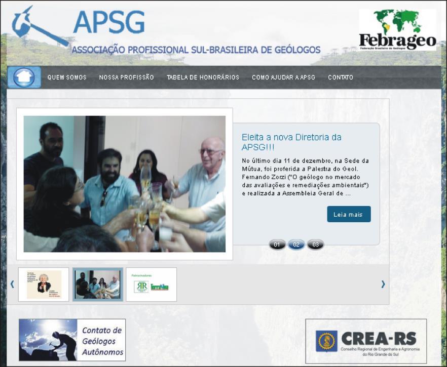 . ASSOCIAÇÃO PROFISSIONAL SUL-BRASILEIRA DE GEÓLOGOS - APSG RELATÓRIO DE ATIVIDADES Ano de 2013 1.