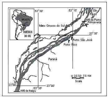 Percepção ecológica dos pescadores 575 1). Nesse trecho, o varjão é uma faixa com cerca de 5 km de largura (Thomaz, 1991). Figura 1.