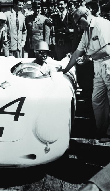 Há cinqüenta anos, a Porsche celebrou uma de suas conquistas mais importantes. Pilotando um 550A Spyder, o italiano Umberto Maglioli foi o surpreendente vencedor da Targa Florio.