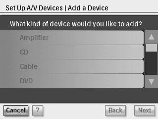 ): Amplificador PC multimédia CD (CDR) player PVR (DVR, Tivo, Replay TV, ) Descodificador cabo (sem PVR) Projector Leitor de DVD Receptor (Amplificador + Sintonizador) DVDR (+HDD) Receptor de