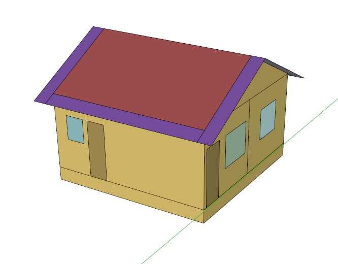 2.4 Modelagem do ático Com o objetivo de comparar os resultados de desempenho térmico, para diferentes modelagens de ático, optou-se em modelar o ático de duas maneiras distintas.