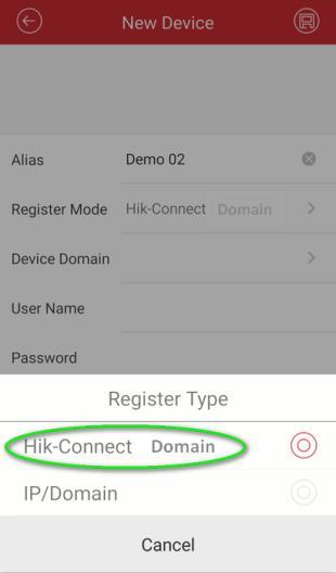 utilizar o serviço serviço de nome de domínio Hik-Connect, o utilizador precisará de adicionar o