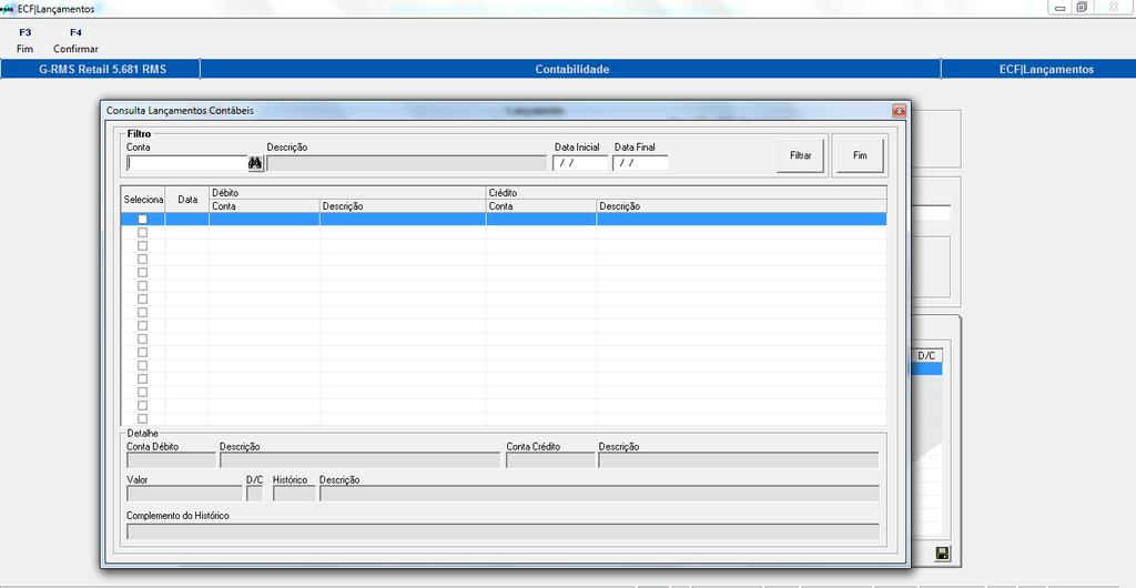 Contábeis, temos a tela a seguir: Ao clicar no Botão Inc