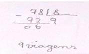 Obseva-se que o eo se deu devido o aluno não continua o pocesso de multiplicação com o númeo 1 (uma dezena).