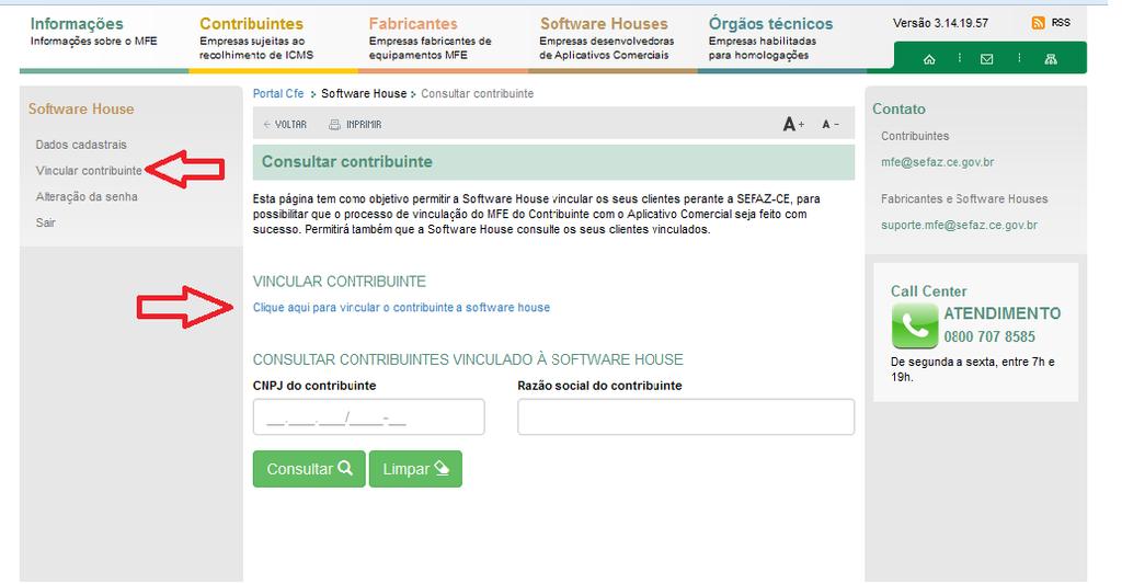 Na primeira figura a Software House clica para vincular ao