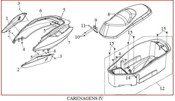 CARENAGENS IV E ASSENTO 51029-A21A-000 COXIM DO ASSENTO SUPERIOR 0 51030-A21A-000 COXIM DO ASSENTO INFERIOR 1 50502-A21-0G0 CARENAGEM TRAS LD INF - PRETO 2 50501-A21-0G0 CARENAGEM TRAS LE INF - PRETO